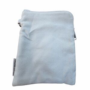 Dagne Dover Off-White Canvas Zip Pouch